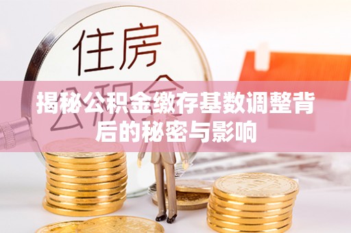 波密揭秘公积金缴存基数调整背后的秘密与影响