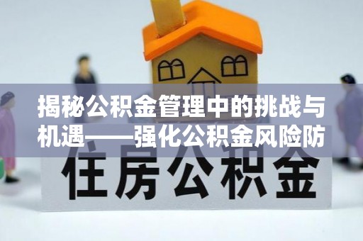 波密揭秘公积金管理中的挑战与机遇——强化公积金风险防控的多维策略