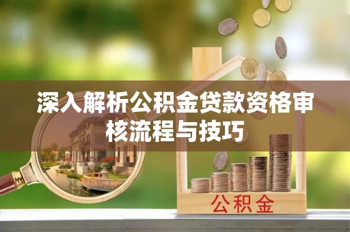 波密深入解析公积金贷款资格审核流程与技巧