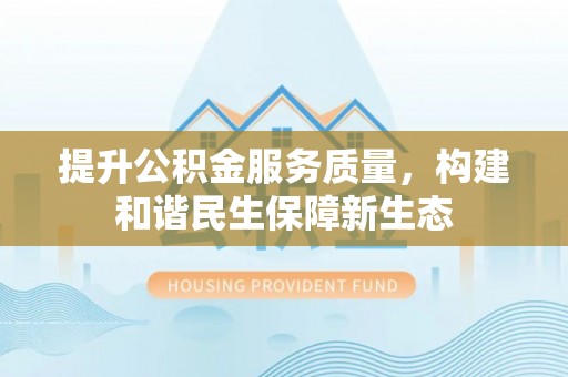 波密提升公积金服务质量，构建和谐民生保障新生态