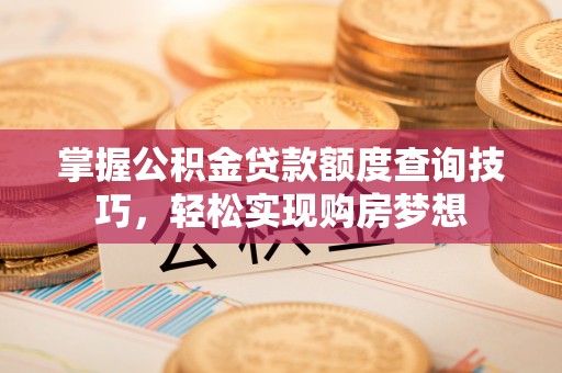 波密掌握公积金贷款额度查询技巧，轻松实现购房梦想