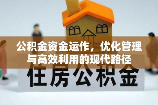 波密公积金资金运作，优化管理与高效利用的现代路径