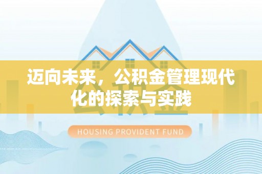 波密迈向未来，公积金管理现代化的探索与实践