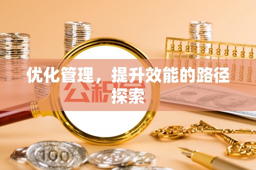 波密优化管理，提升效能的路径探索