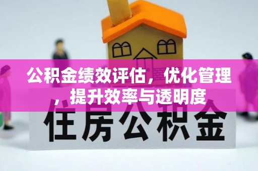 波密公积金绩效评估，优化管理，提升效率与透明度