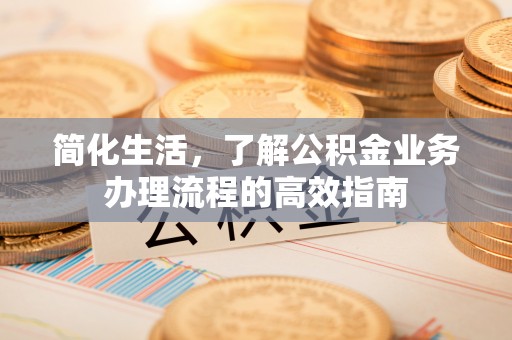 波密简化生活，了解公积金业务办理流程的高效指南