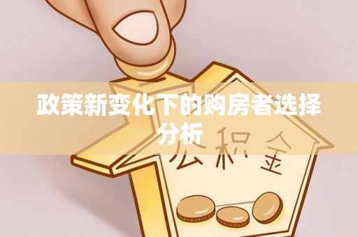 波密政策新变化下的购房者选择分析