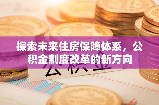 波密探索未来住房保障体系，公积金制度改革的新方向
