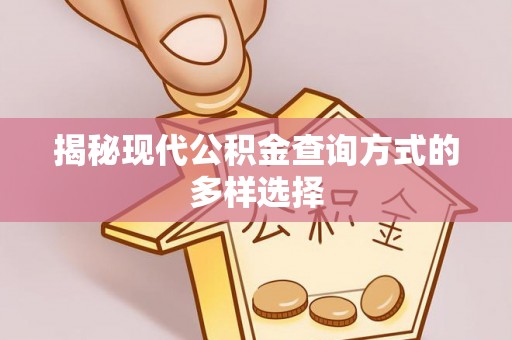波密揭秘现代公积金查询方式的多样选择