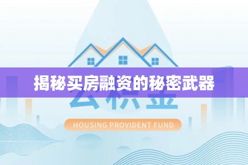 波密揭秘买房融资的秘密武器