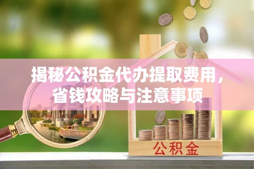 波密揭秘公积金代办提取费用，省钱攻略与注意事项