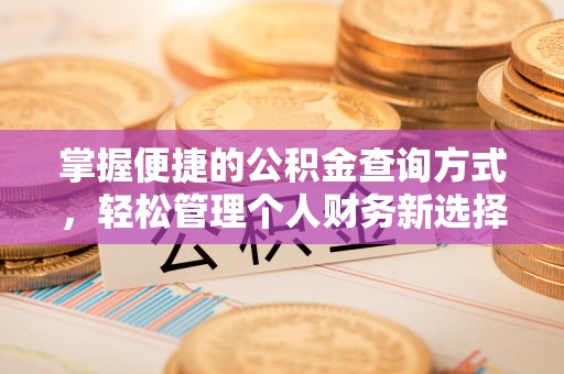 波密掌握便捷的公积金查询方式，轻松管理个人财务新选择