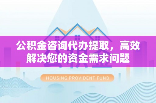 波密公积金咨询代办提取，高效解决您的资金需求问题