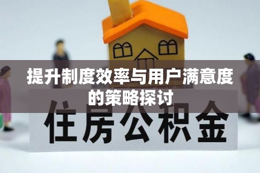 波密提升制度效率与用户满意度的策略探讨